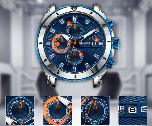 Title 2, Montre à quartz en acier inoxydable pour hommes...