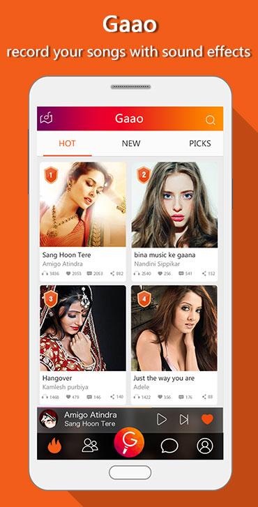 Gaao Bollywood &amp; Hindi Karaoke Screen 1