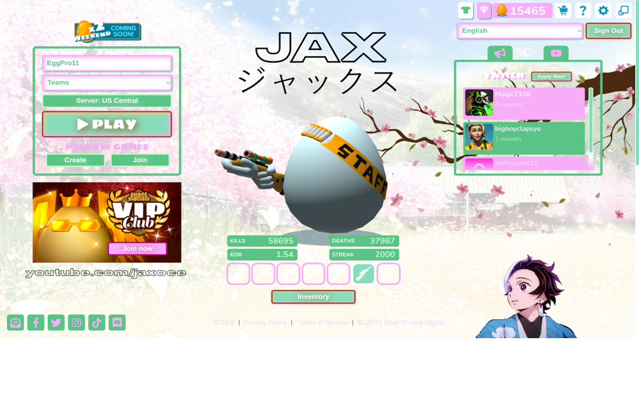 Jax Anime | Shell Shockers Theme Preview image 0