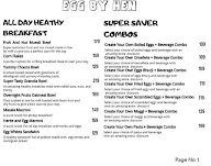 Egg By Hen menu 1