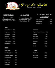 Fry And Grill Restaurant menu 1