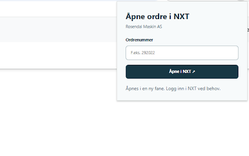Rosendal – åpne ordre i NXT screenshot 1