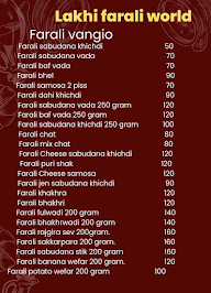 Lakhi Farali World menu 1