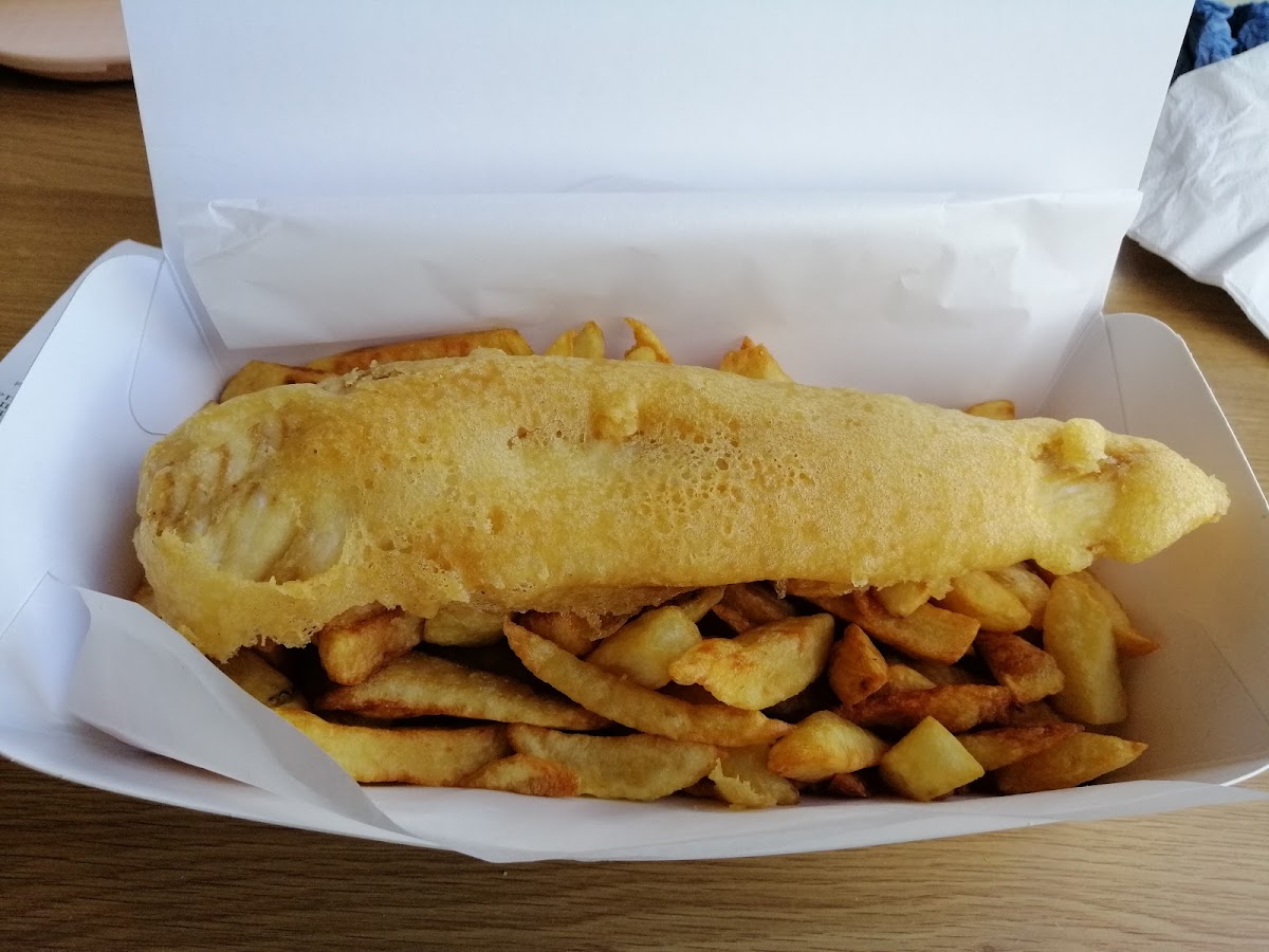 Gluten-Free Fish & Chips at Bizzie Lizzie's, Swadford Street