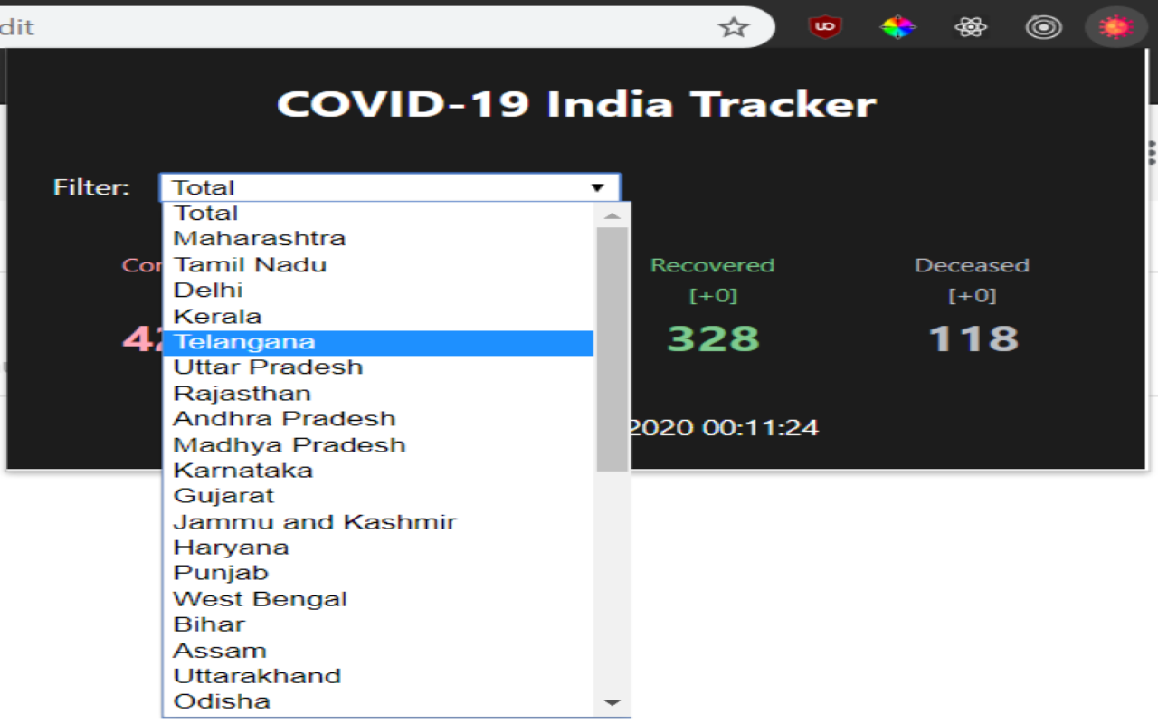 COVID-19 India Tracker Preview image 1