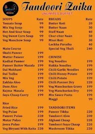 Tandoori Zaika menu 1