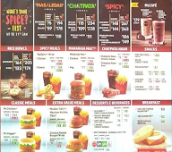 McDonald's menu 6