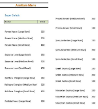 Amritam Super Foods menu 2