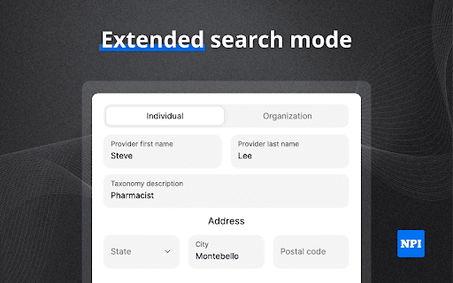 NPI Number Lookup