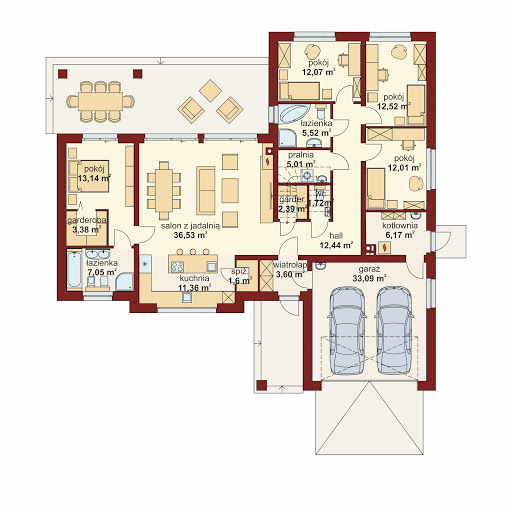 Domena 110 B1 - Rzut parteru