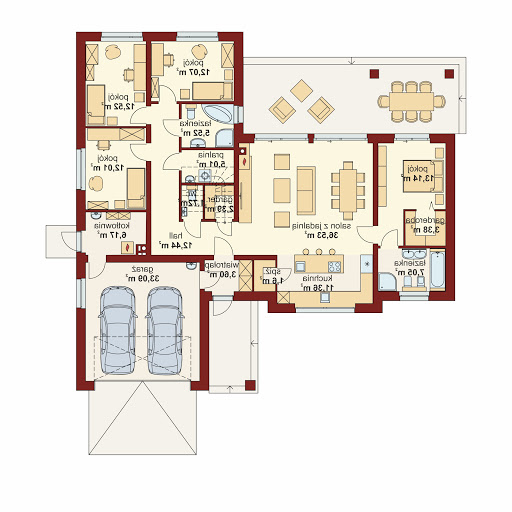 Domena 110 B1 - Rzut parteru