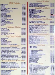 Taj Juice Shop menu 1