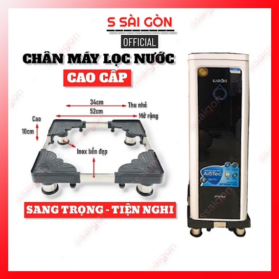 Kệ Để Chân Máy Lọc Nước Trụ Inox Siêu Chắc Chắn, Điều Chỉnh Kích Thước