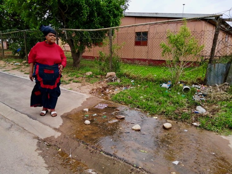 Gogo Magamase Sitoto first reported the water leak at her home in early September.