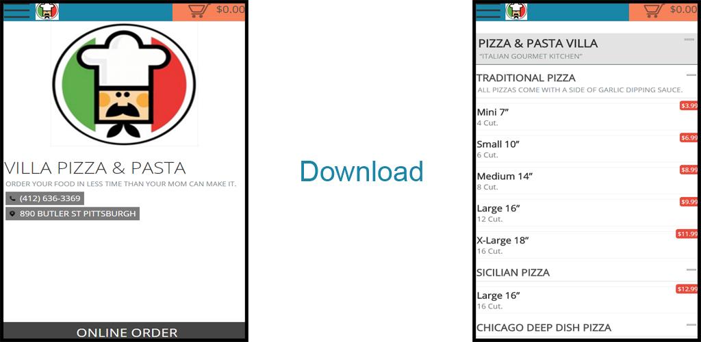 PIZZA & PASTA VILLA Latest version for Android Download APK