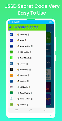 Screenshot All Mobile Secret Code 2023