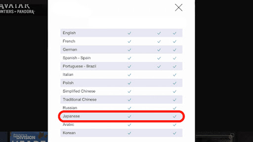 Supported languages