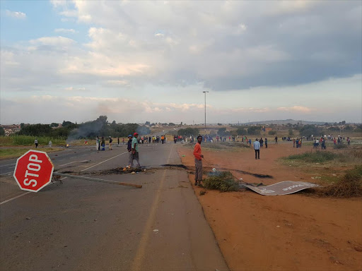 Residents blocked the roads and threw rocks at passing motorists on the R558 in Lenasia South.