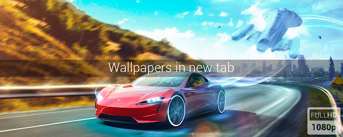 Tesla Roadster Wallpapers New Tab marquee promo image