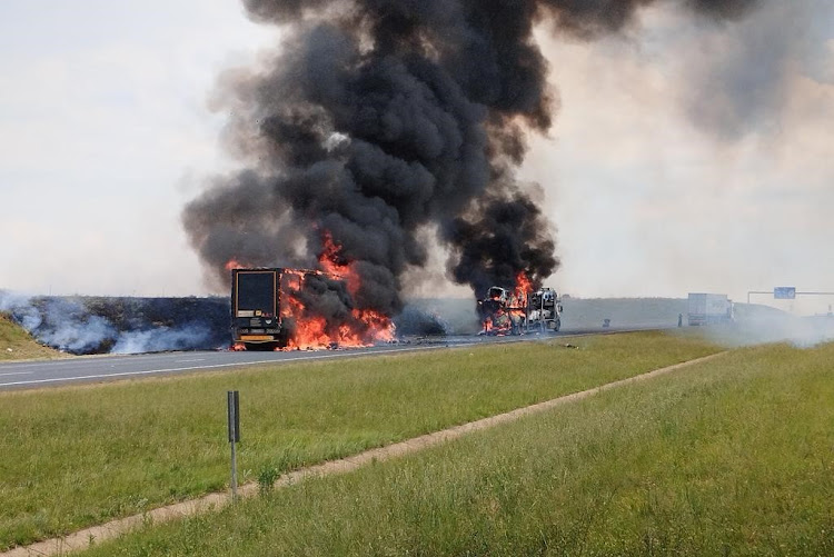 Northbound lanes on the N3 to Johannesburg were closed after a truck crash near Heidelberg on Thursday morning.