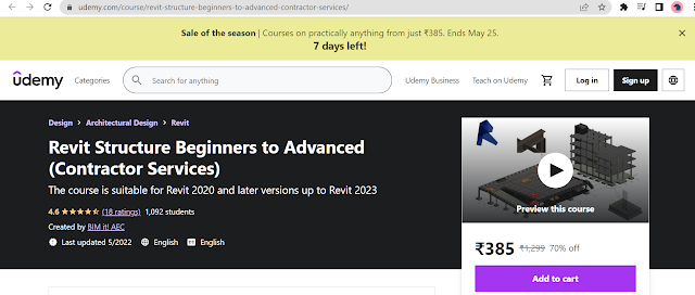 Revit Structure Beginners to Advanced (Contractor Services) by udemy