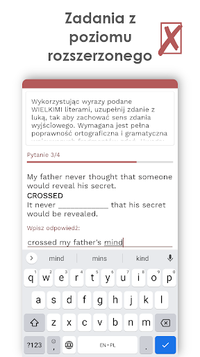 Screenshot Matura z angielskiego