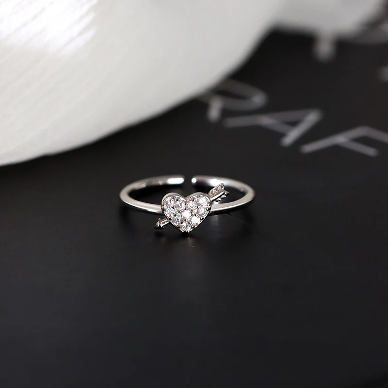 Women's Fashion and Fully-Jewelled Love Heart-Shaped Ring. Enhance your style with this sparkling ring, a beautiful symb