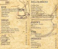 Chichaba's Taj menu 3