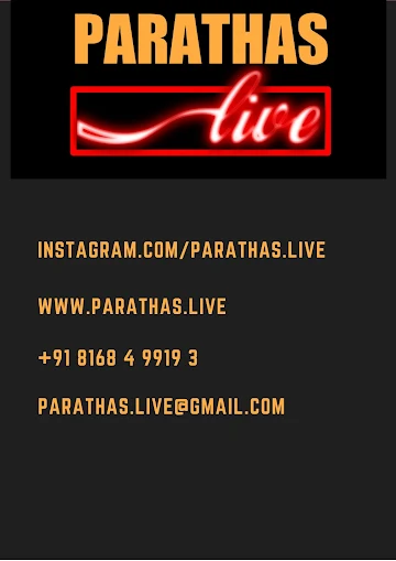 Parathas.Live menu 