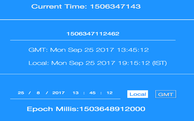 Offline Epoch Converter chrome extension