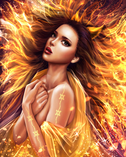 Flaming Fox by @ElenaCherskova