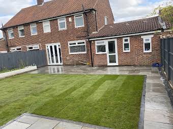 Sand stone patio and turf album cover