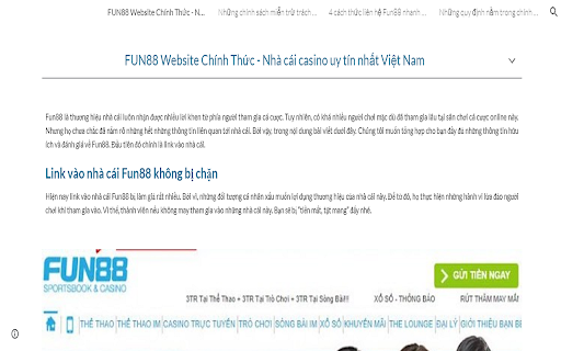 Nhà cái FUN88 uy tín nhất Việt Nam