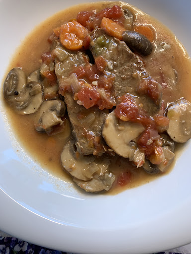 Made in Instant Pot with Rotel, mushrooms and carrots.