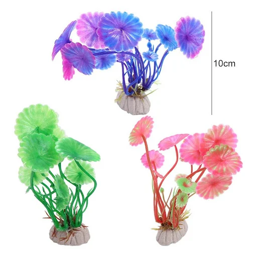 1Pcs Simulation Aquatic Plants Red Green Purple Artificial Plastic Grass Fish Tank Ornament Water Plant Aquarium Landsca
