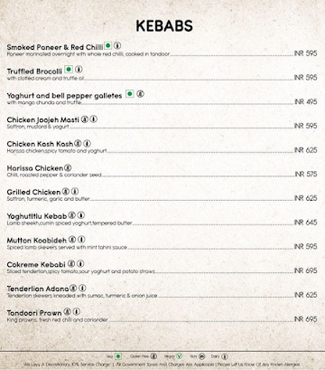 Mister Merchant’s menu 