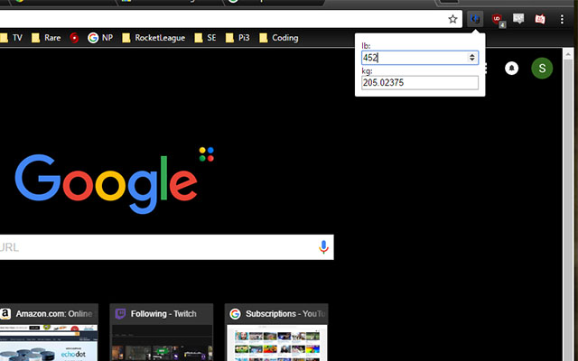 Simple Weight Converter - Pound and Kilogram chrome extension