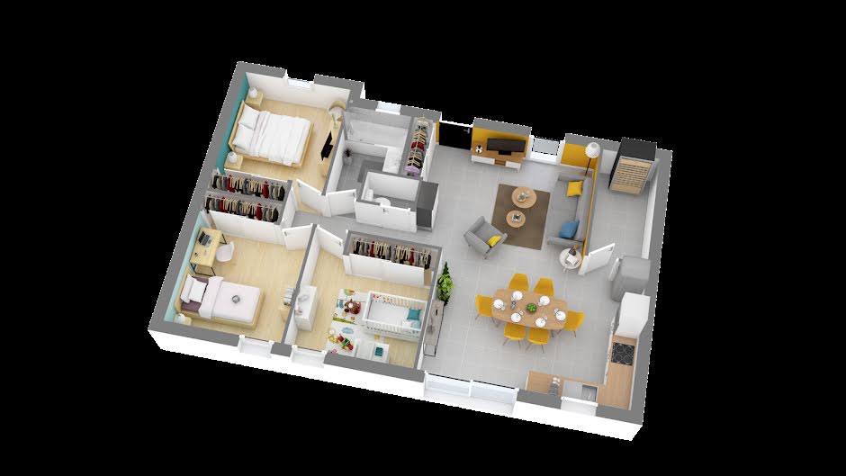 Vente maison neuve 4 pièces 77 m² à Saint-Epain (37800), 169 964 €