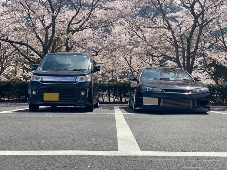 シルビアのお花見・TE37 kcr・去年と同じ場所・ガムテープでビード上げ・ドリケツ街乗り兼用に関するカスタム事例の投稿画像2枚目