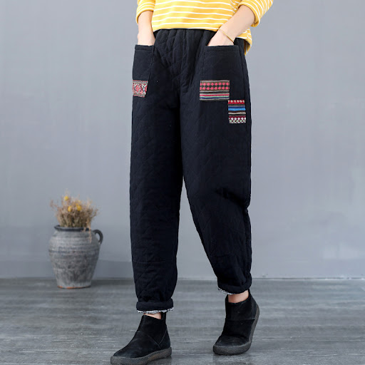 Title 6, Plus Size Casual Harem Pants, Loose Fit Cotton ...