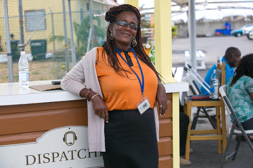 castella-audain-taxi-assoc.jpg -  Castella Audain of the St. Kitts Taxi Association on the cruise pier in Basseterre, St. Kitts. 