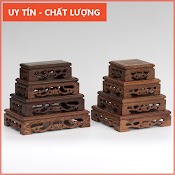 Đế Gỗ, Đôn Gỗ Vuông Để Chậu Bonsai Mini, Tượng Gốm, Ấm Trà, ... Vân Trắng Siêu Đẹp