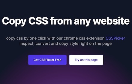 cssPicker - copy css from website small promo image