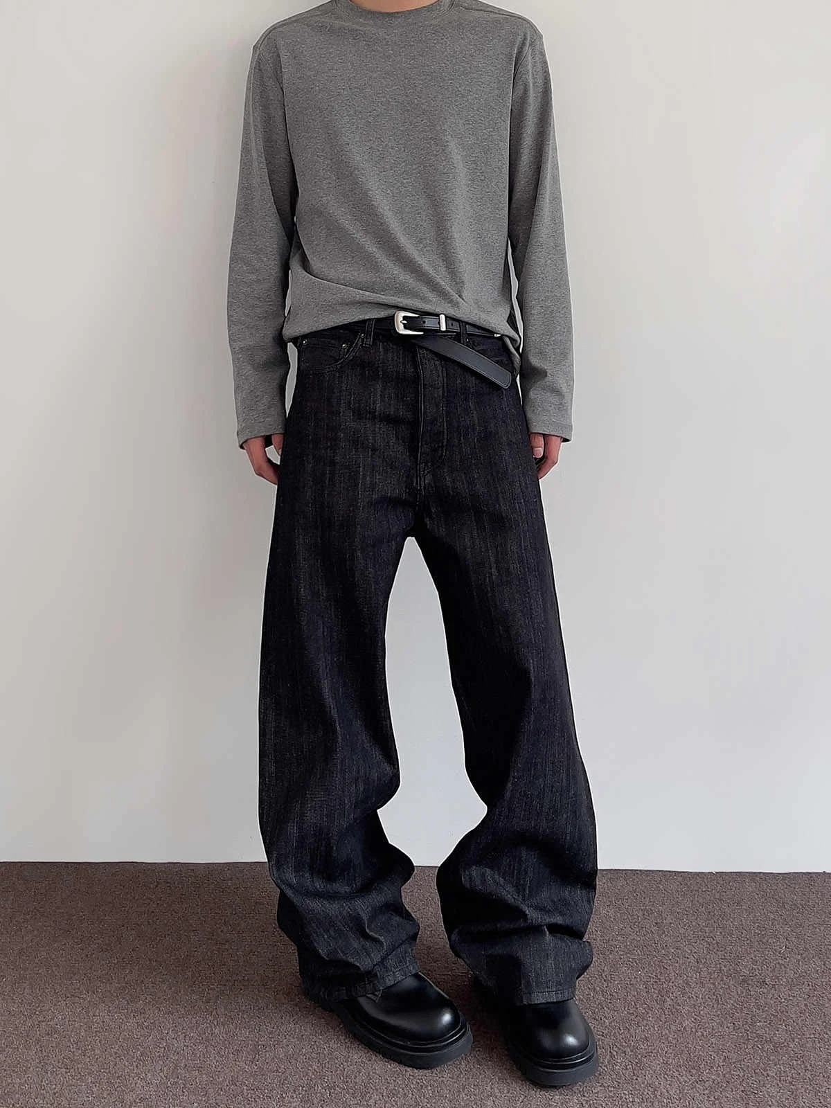 Title 3, Straight Jeans Micro-pull A-Line Casual Pants E...