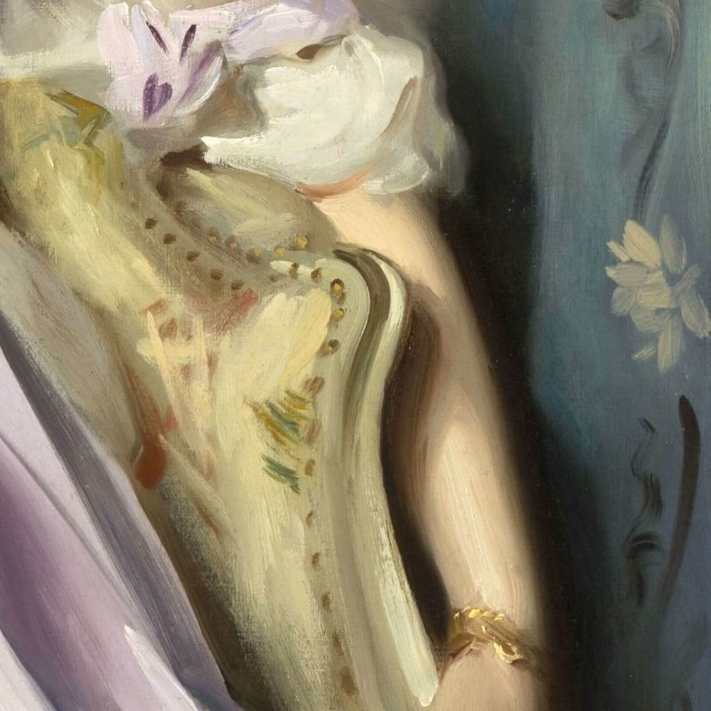 John Singer Sargent, Lady Agnew of Lochnaw, 1892, Scottish National Gallery, Edinburgh, UK. Detail.