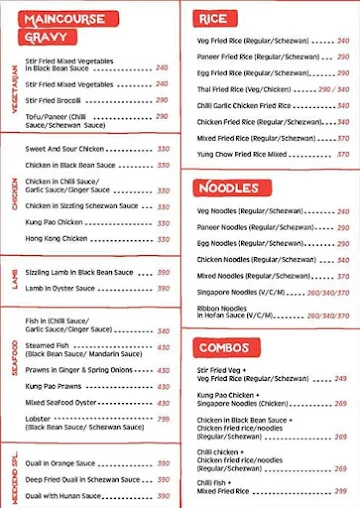 Chakie jan menu 