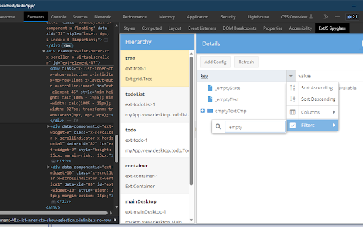 ExtJS Spyglass