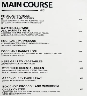 Kama Klub menu 