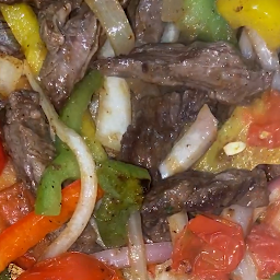 Steak Fajitas Plate Tres Colores