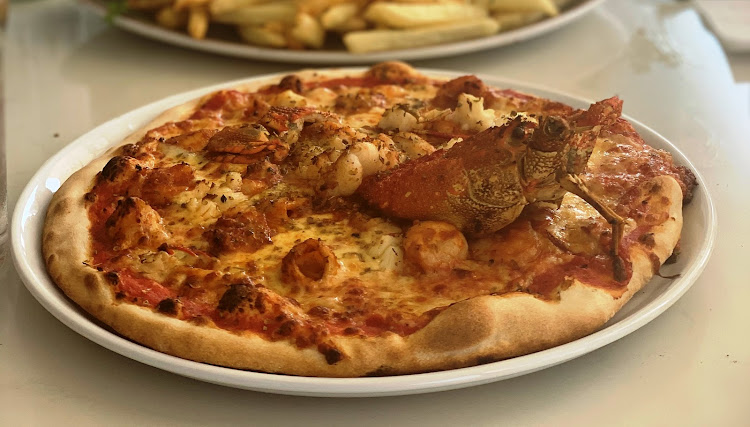 An array of seafood - including a full Natal rock lobster - forms the topping on Forti Grill & Bar's award-winning 'Oro dal Mare’ pizza.